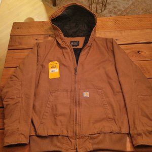 Carhartt Men's Loose Fit Washed Duck Jacket - Medium